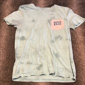 Dutch Bros Pastel Tie-Dye Tee with Logo Pocket